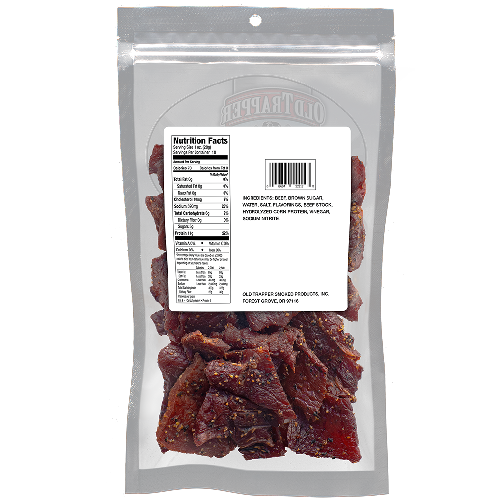 Traditional Style Jerky - Peppered 10 oz bag