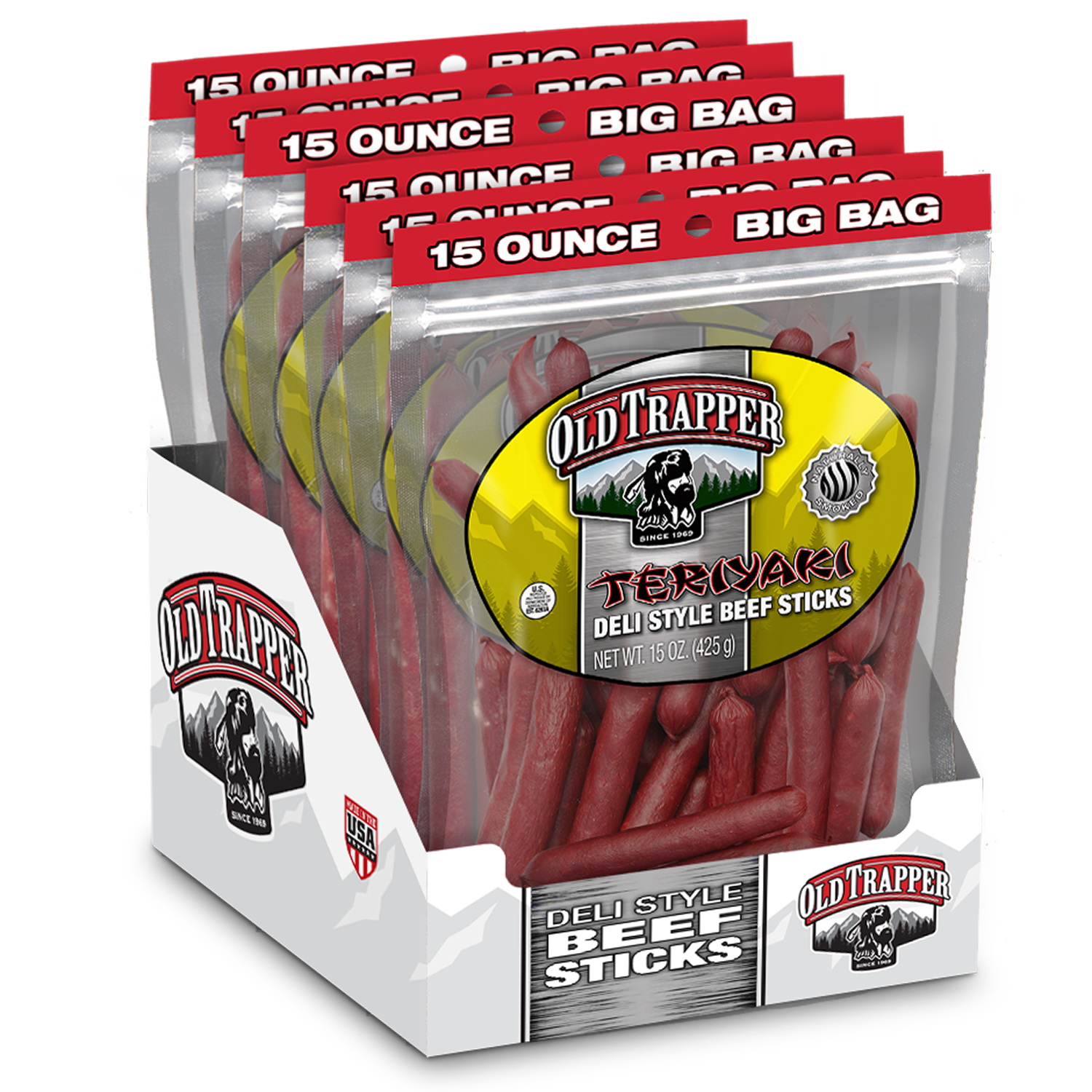 Case of 6 Packages -  Teriyaki Deli Style Beef Sticks