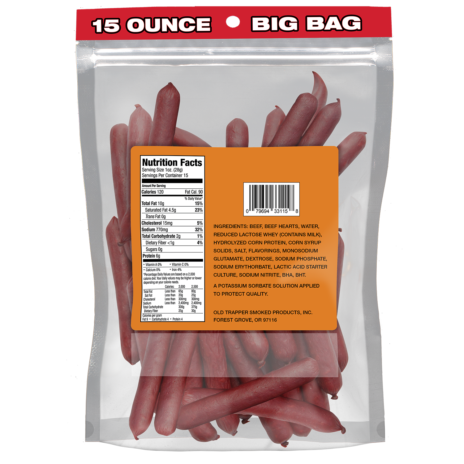 Case of 6 Packages -  Original Deli Style Beef Sticks